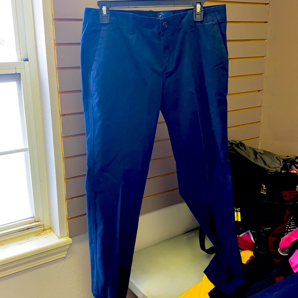 Wide leg navy gap pants